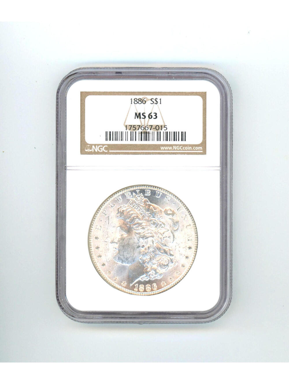 1886 Morgan Dollar NGC MS 63 Philadelphia Silver Dollar Coin